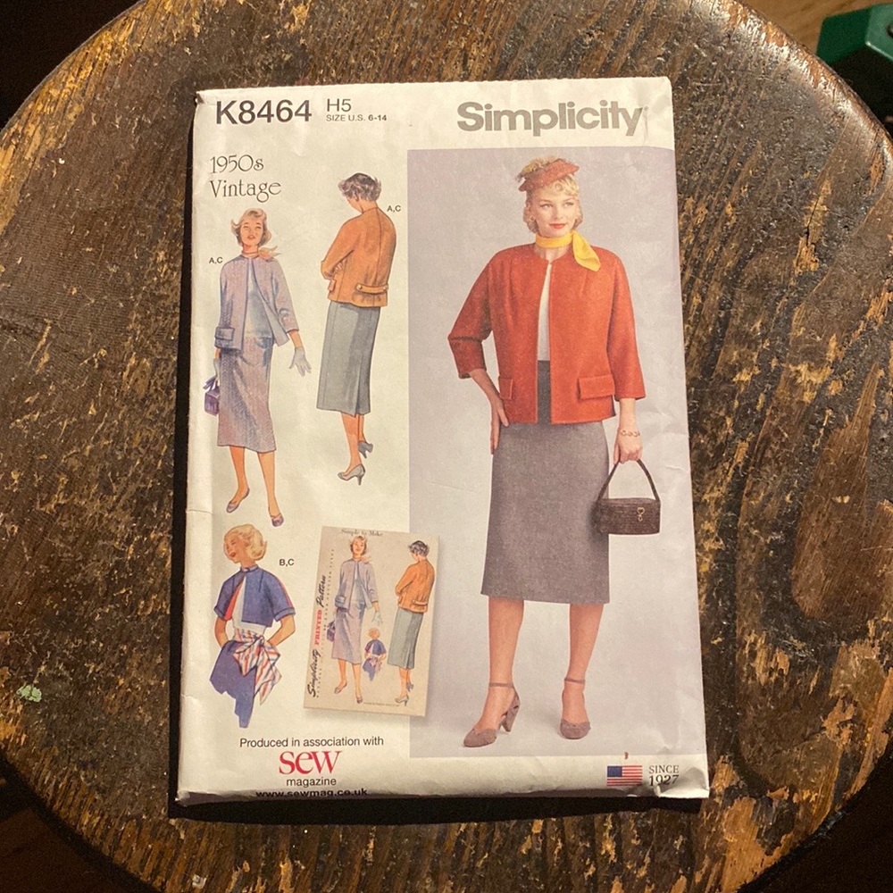 Simplicity 1950’s vintage sewing set/kit size U.S 6-14